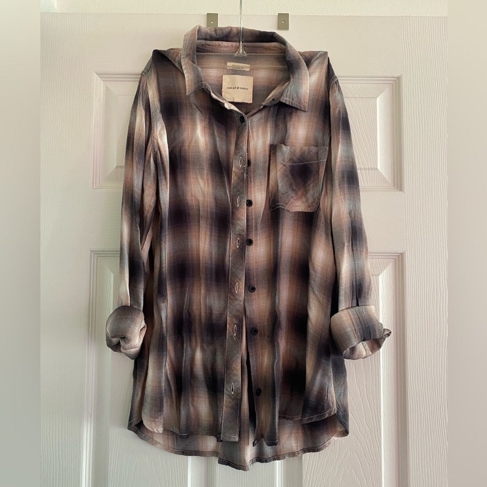 Thread & Supply Multicolor Plaid Button-Down Shirt
